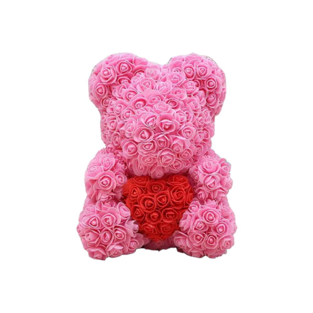 Ourson en Rose 40cm - Coeur Bonbon PurCoeur