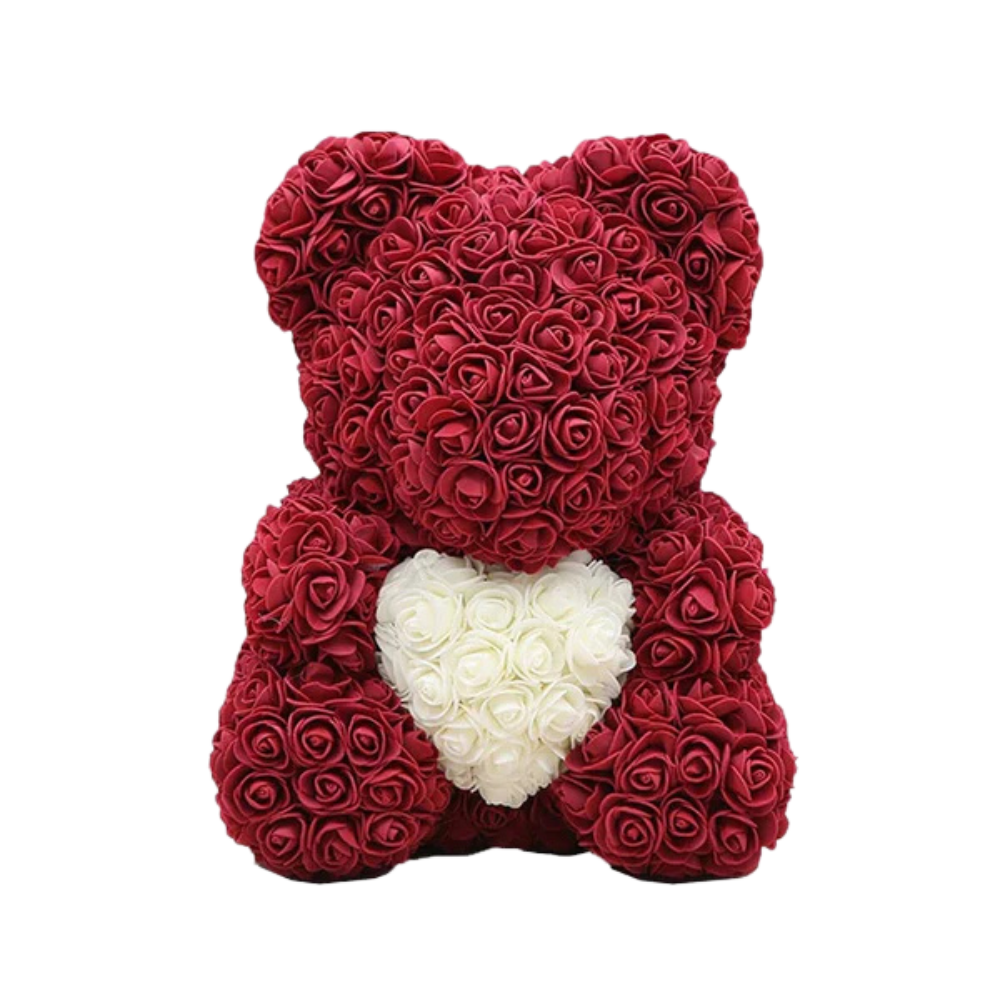 Ourson en Rose - Coeur Bordeau PurCoeur