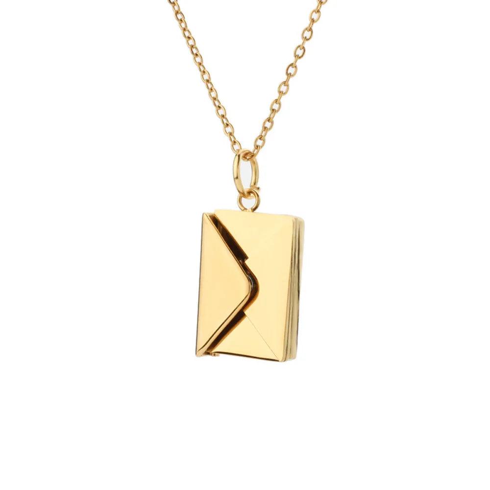 Collier Pendentif Enveloppe – Or