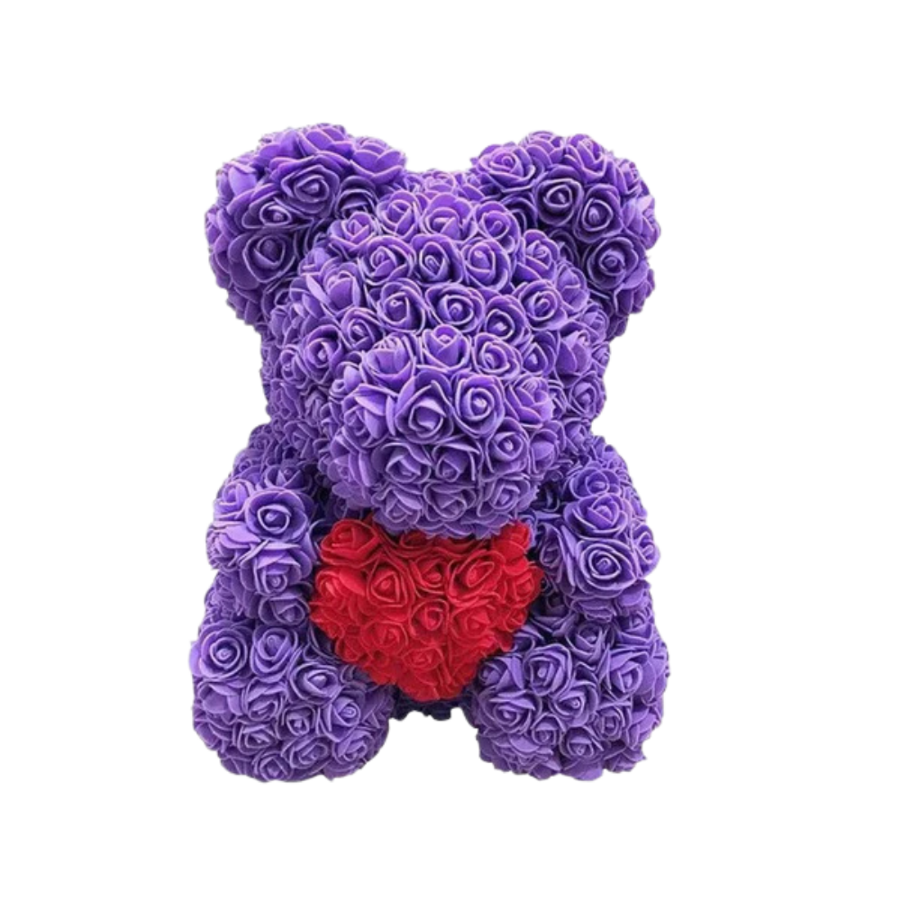 Ourson en Rose - Coeur Violet PurCoeur