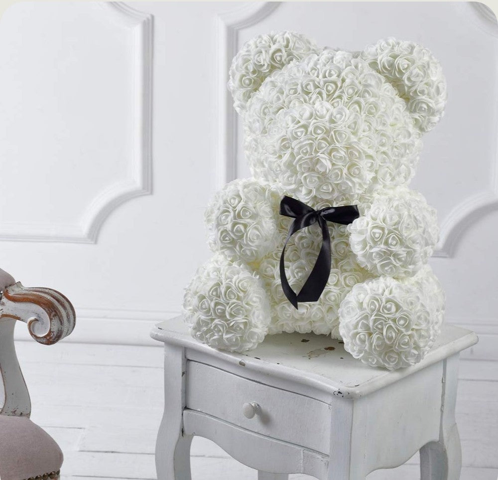 Ourson en Rose 40cm - Blanc PurCoeur