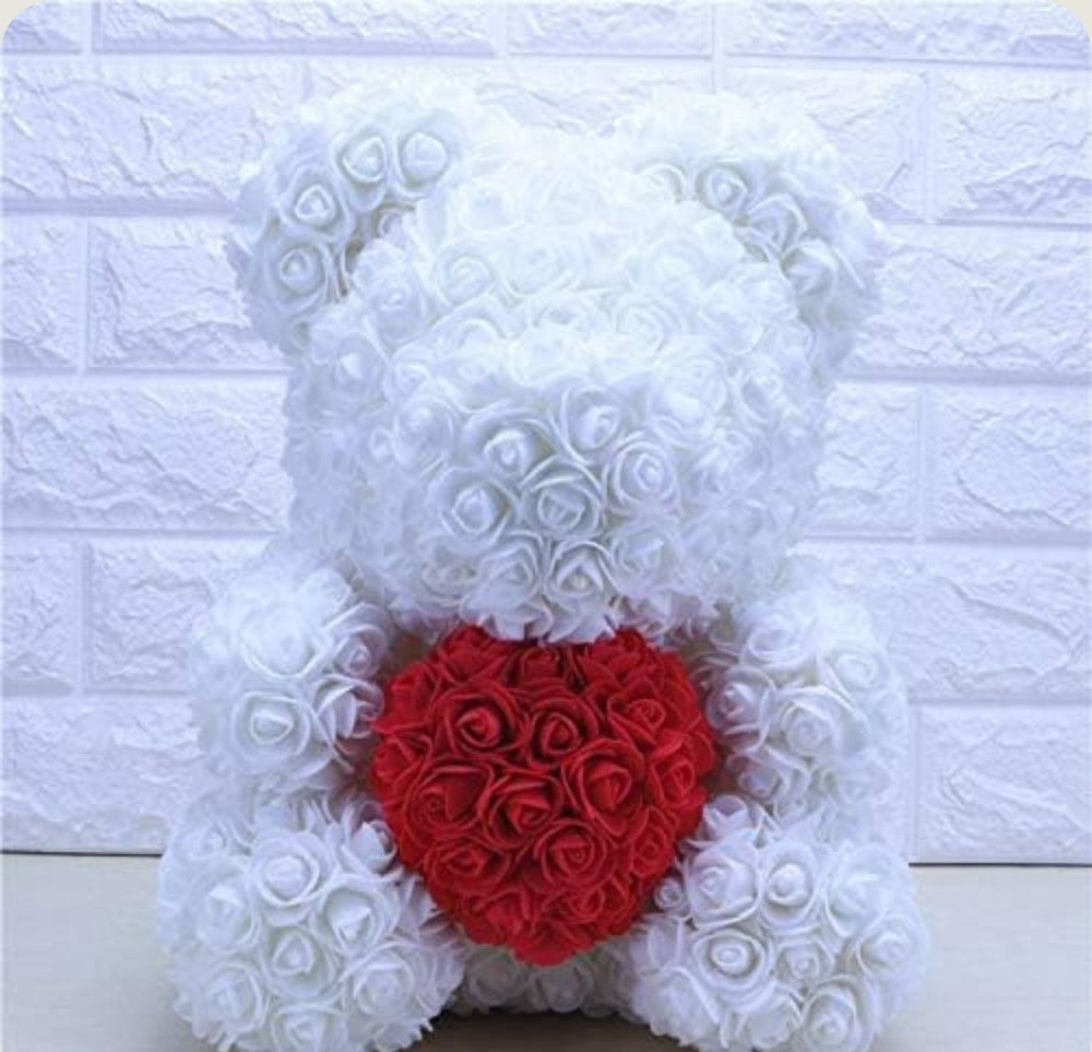 Ourson en Rose - Coeur Blanc PurCoeur