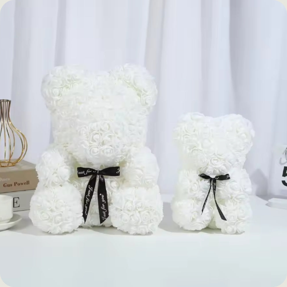 Ourson en Rose 40cm - Blanc PurCoeur