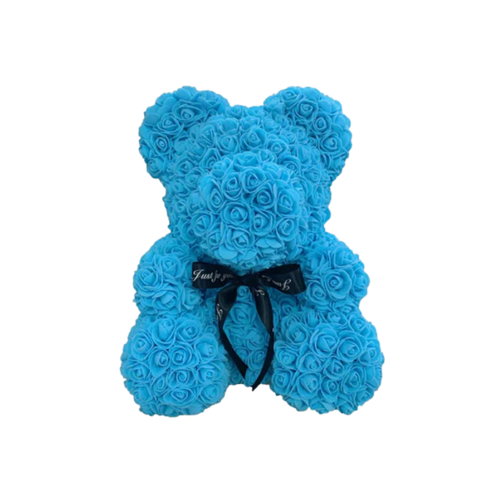 Ourson en Rose 40cm - Bleu clair PurCoeur