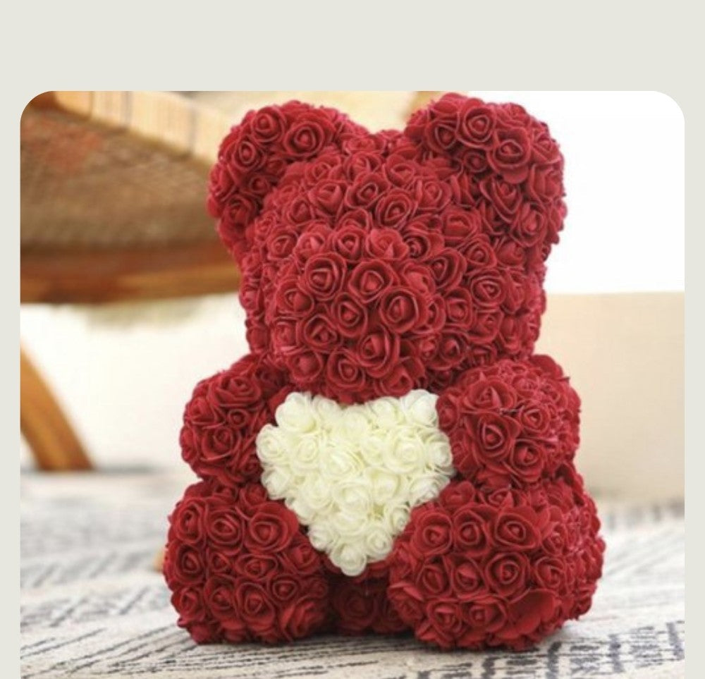 Ourson en Rose - Coeur Bordeau PurCoeur