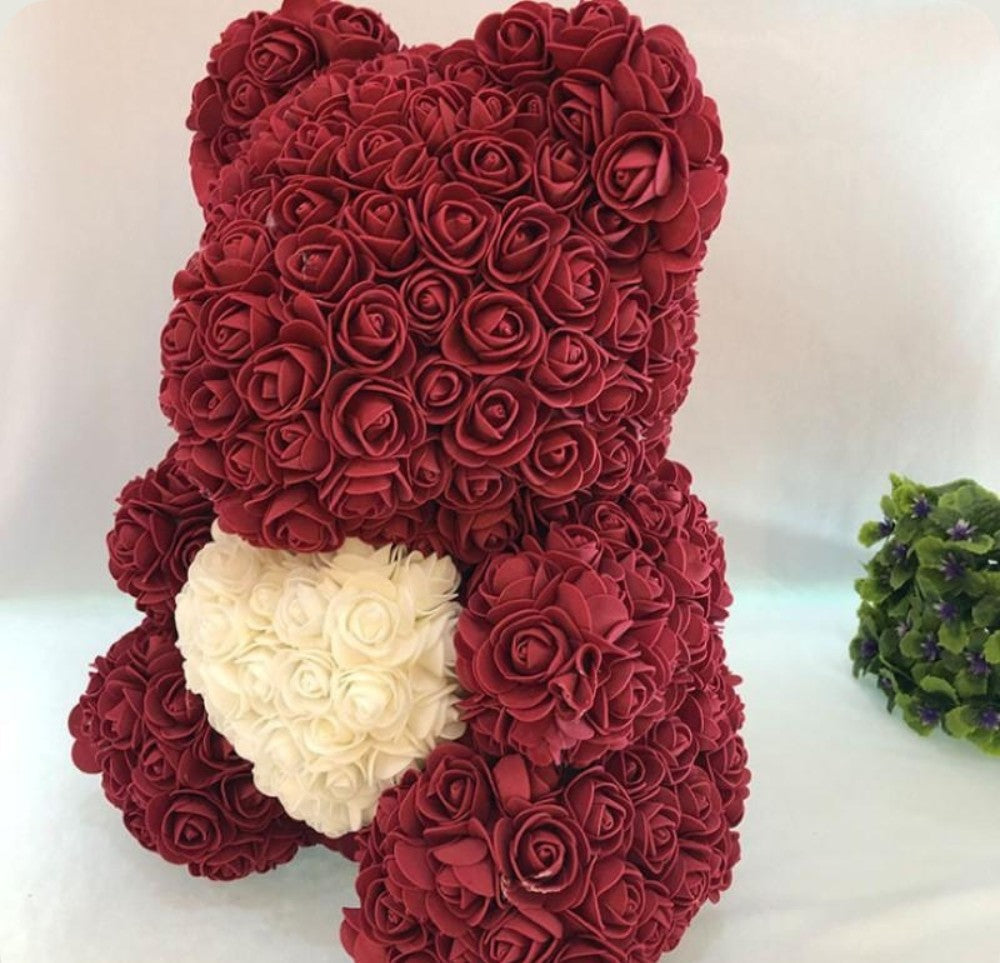 Ourson en Rose - Coeur Bordeau PurCoeur