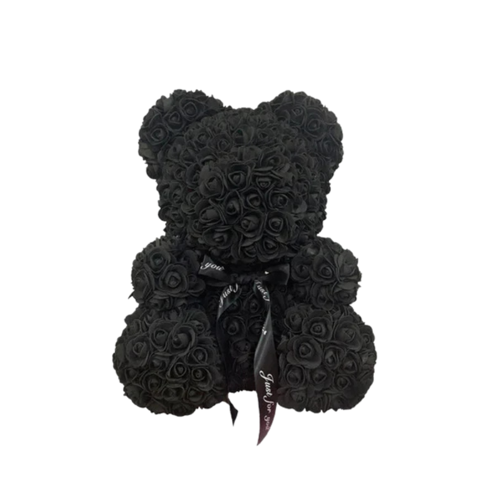 Ourson en Rose 40cm - Noir PurCoeur