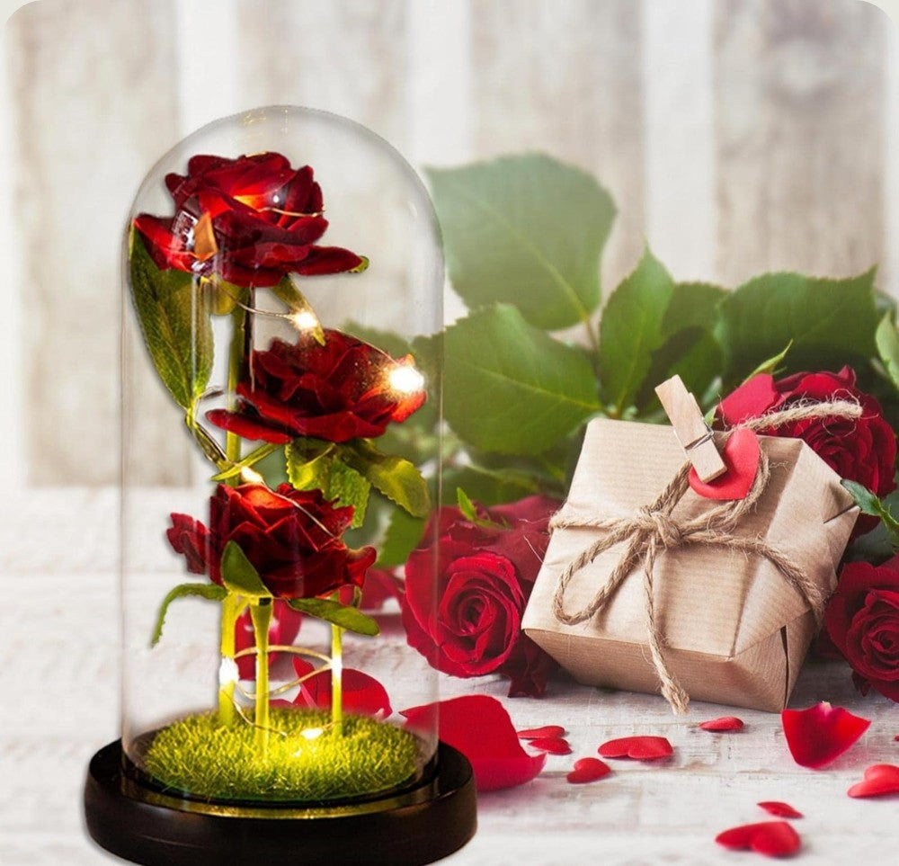 Rose Eternelle triple - Rouge PurCoeur