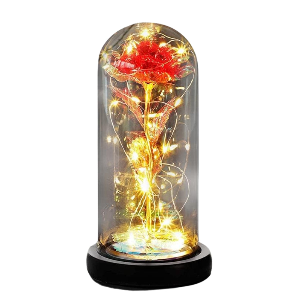 Rose Eternelle en verre - Rouge PurCoeur