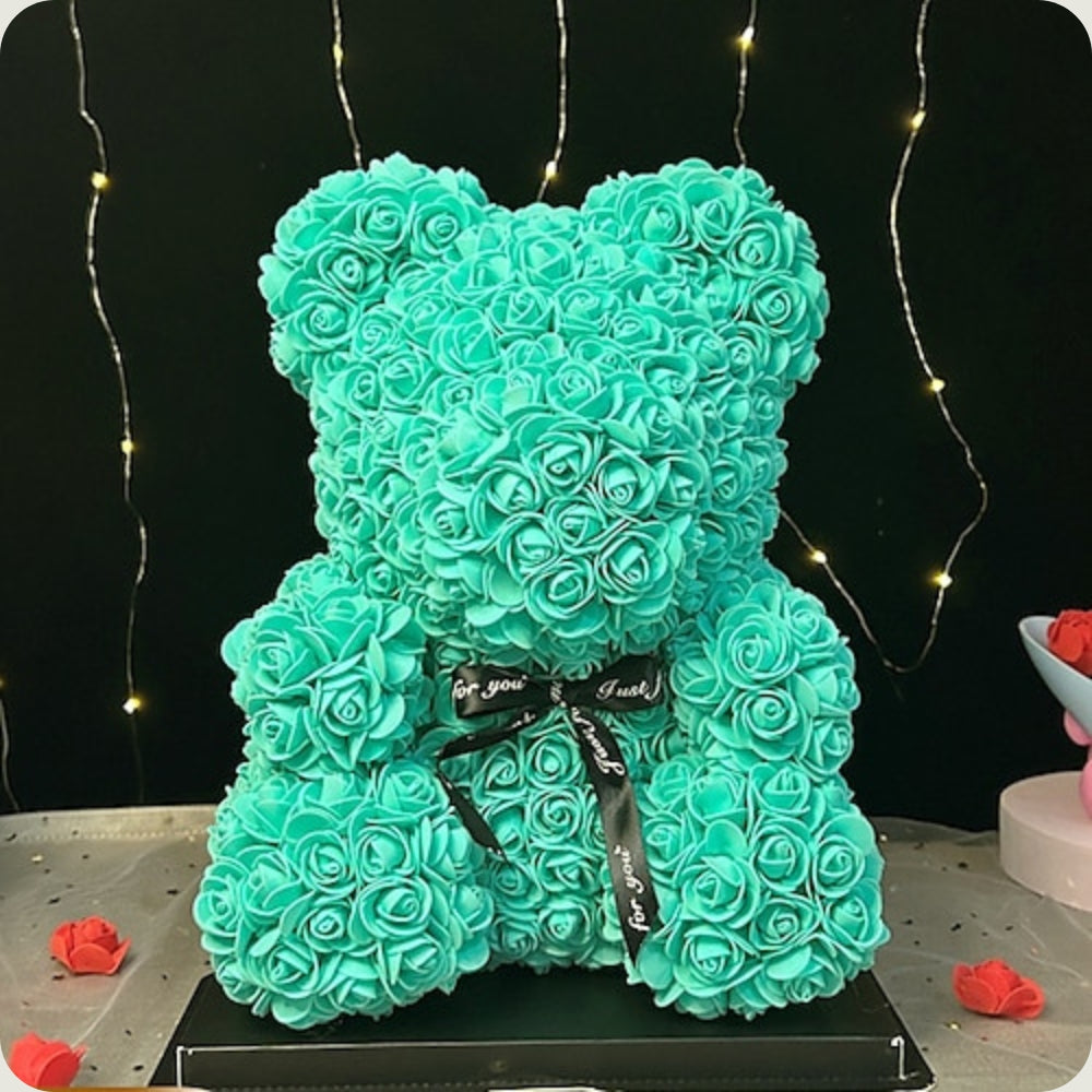 Ourson en Rose 40cm - Turquoise PurCoeur