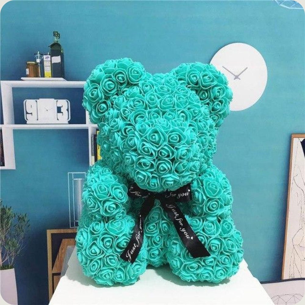 Ourson en Rose 40cm - Turquoise PurCoeur