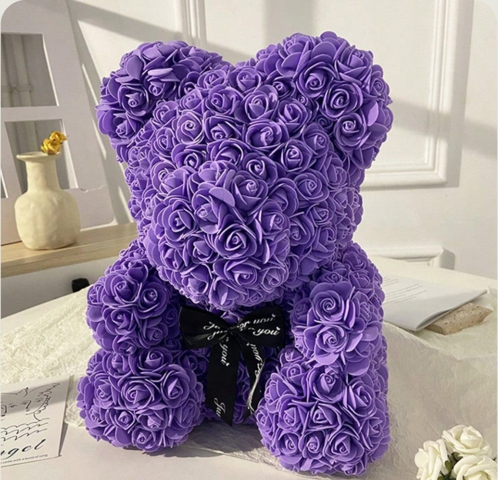 Ourson en Rose 40cm - Violet PurCoeur
