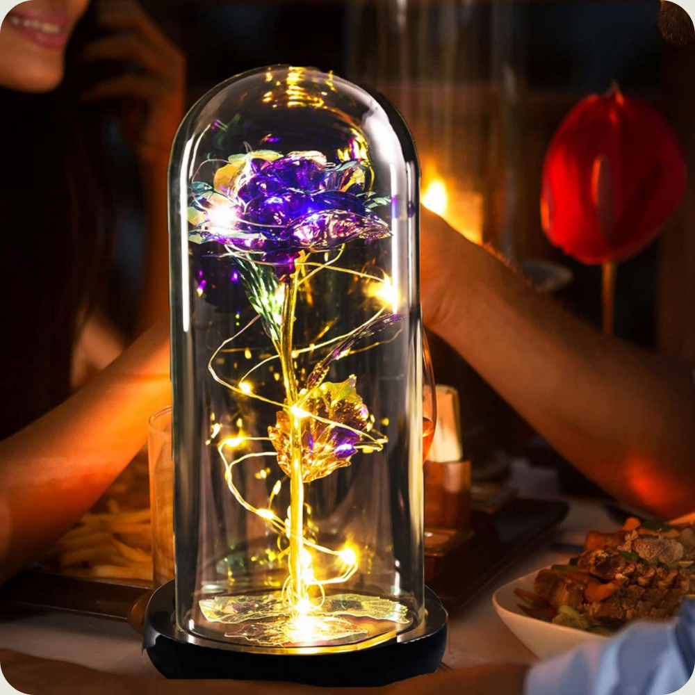 Rose Eternelle en verre - Violette PurCoeur
