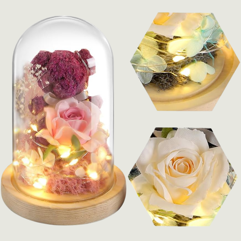 Rose Eternelle Ourson - Lavande PurCoeur