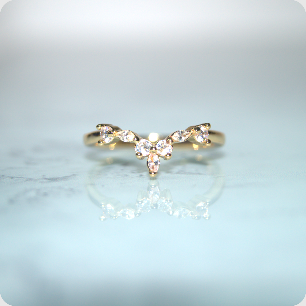 Bague en Or et stras 