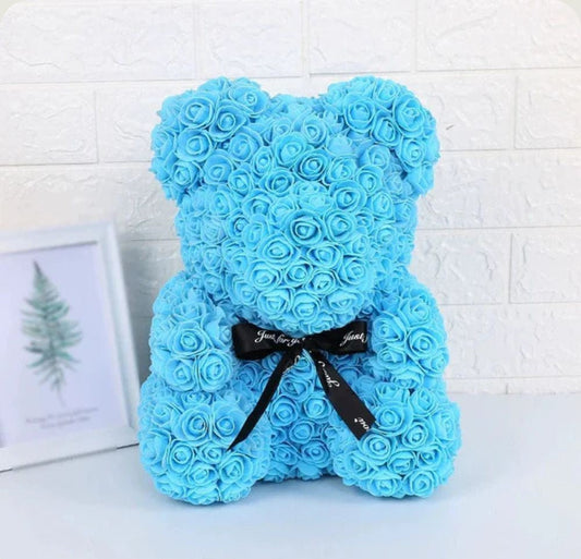 Big 40cm/25cm Bear Valentine's Day Artificial Flower Rose of Bear Christmas Decoration for Mother Girlfriend Rose Gifts PurCoeur