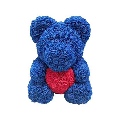 Ourson en Rose - Coeur Bleu PurCoeur
