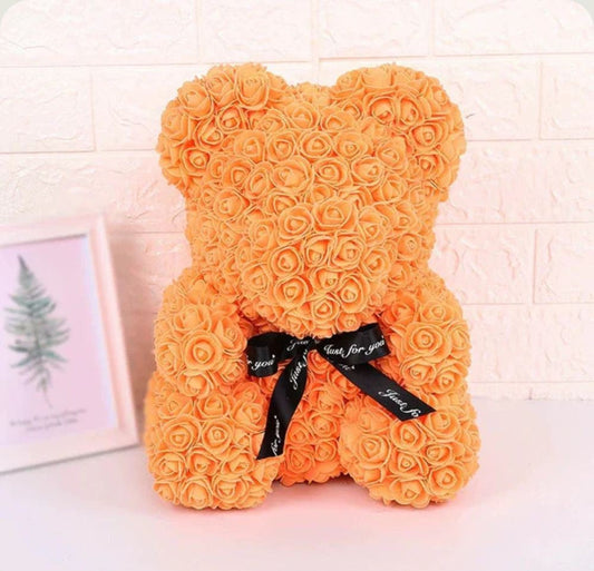 Big 40cm/25cm Bear Valentine's Day Artificial Flower Rose of Bear Christmas Decoration for Mother Girlfriend Rose Gifts PurCoeur