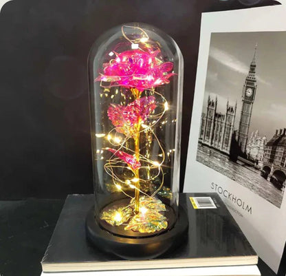 Rose Eternelle en verre - Blanche PurCoeur