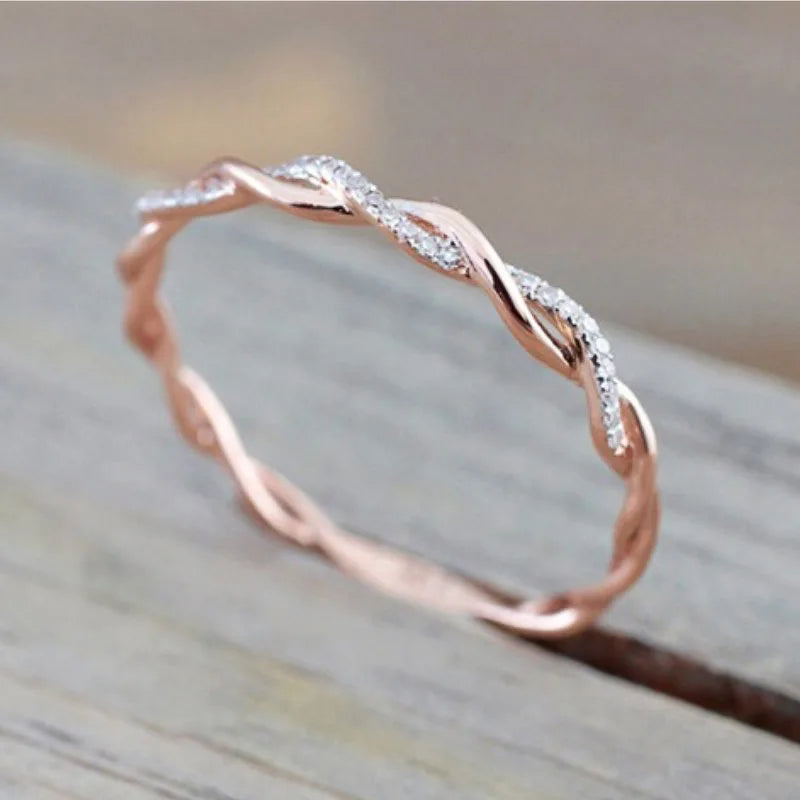Bague Tressia Or rose