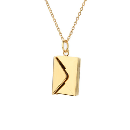 Collier Pendentif Enveloppe – Or