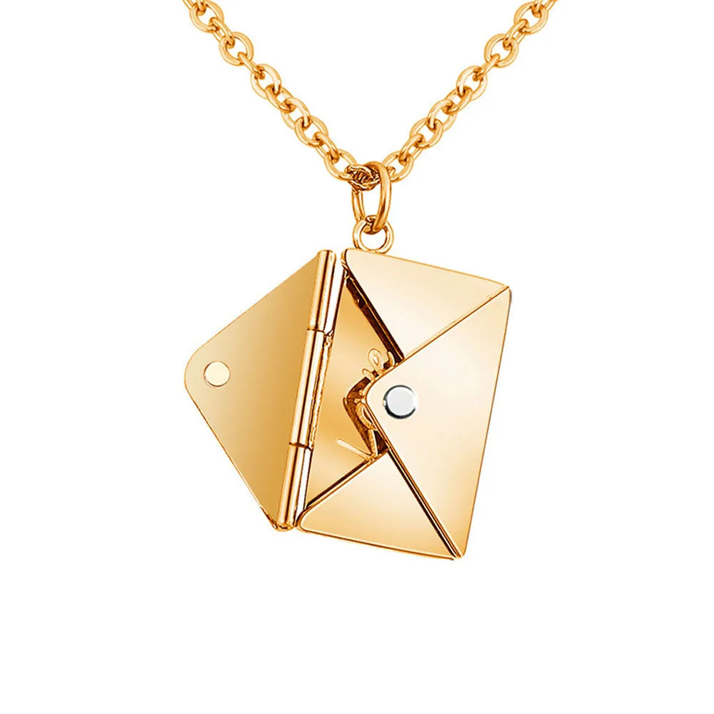Collier Pendentif Enveloppe – Or