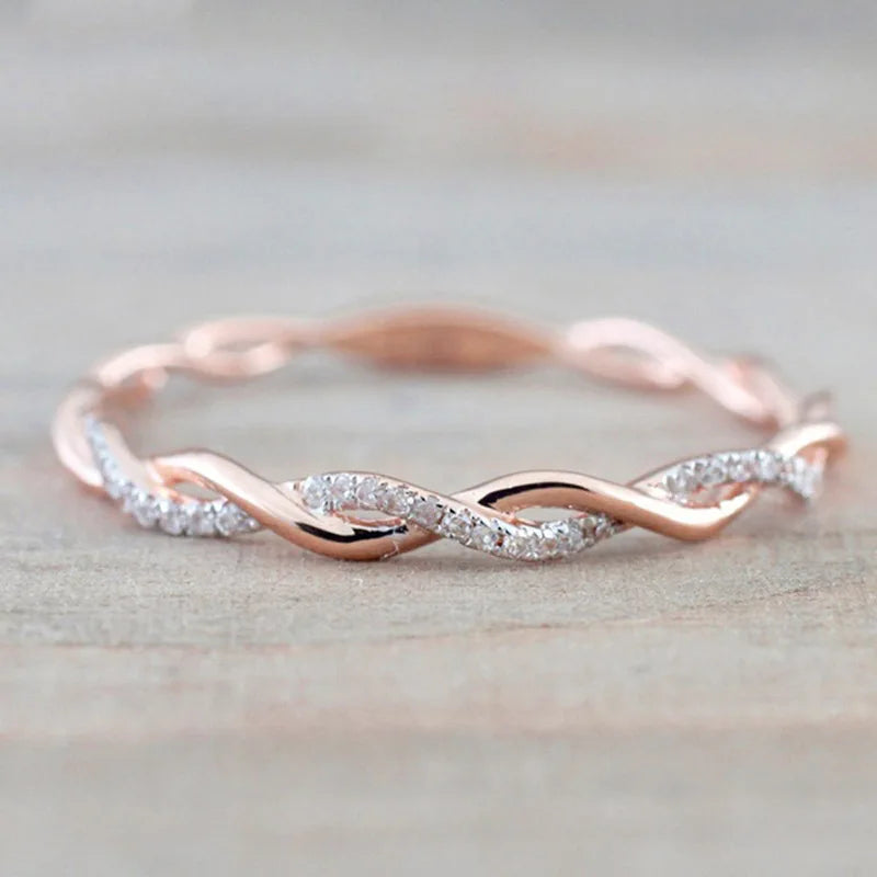 Bague Tressia Or rose