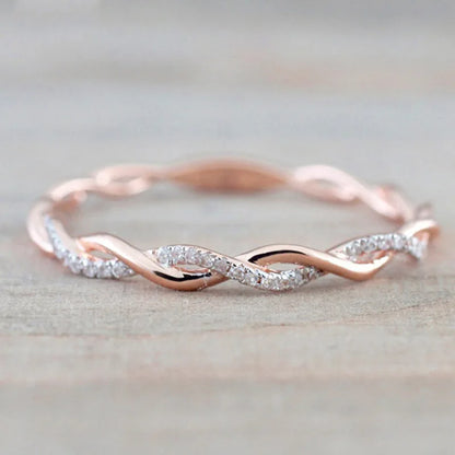 Bague Tressia Or rose