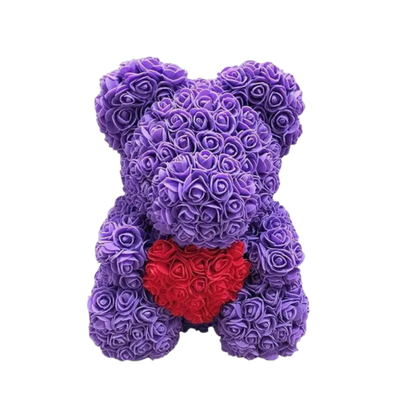 Ourson en Rose - Coeur Violet PurCoeur