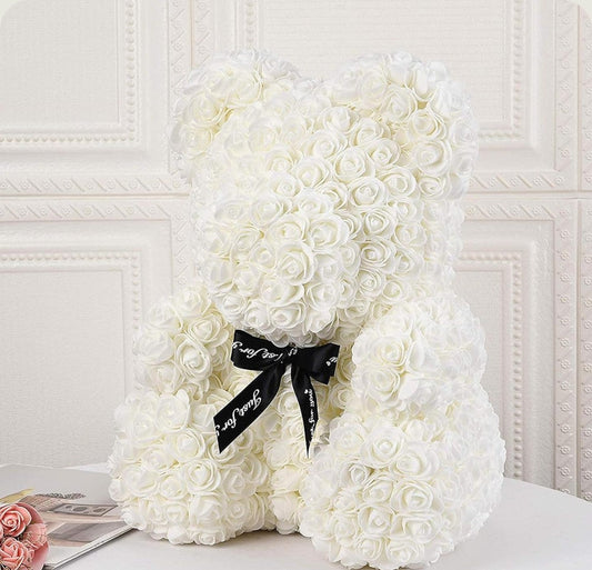 Ourson en Rose 40cm - Blanc PurCoeur
