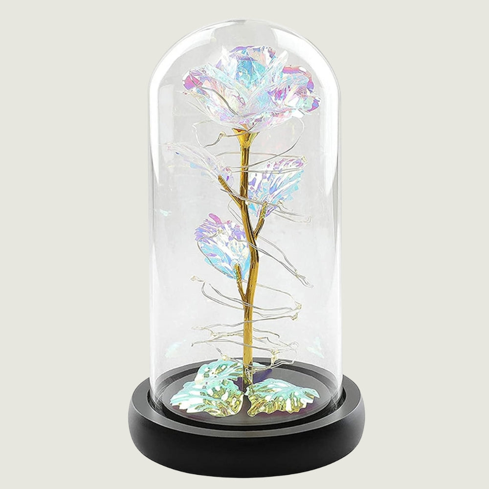 Rose Eternelle en verre - Galaxie PurCoeur