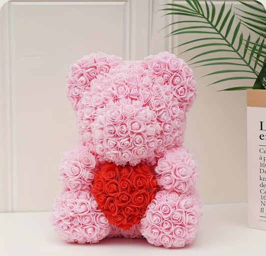 Ourson en Rose 40cm - Coeur Bonbon PurCoeur