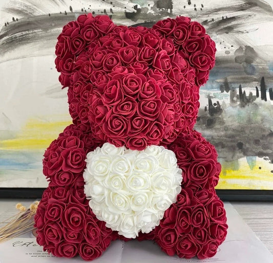 Ourson en Rose - Coeur Bordeau PurCoeur