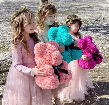 Ourson en Rose 40cm - Turquoise PurCoeur