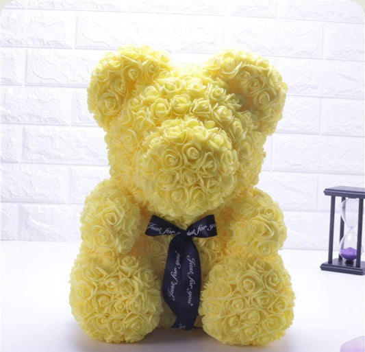 Ourson en Rose 40cm - Jaune PurCoeur