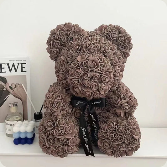 Ourson en Rose 40cm - Marron PurCoeur