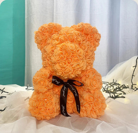 Ourson en Rose 40cm - Orange PurCoeur