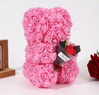 Ourson en Rose - Bouquet Rose PurCoeur