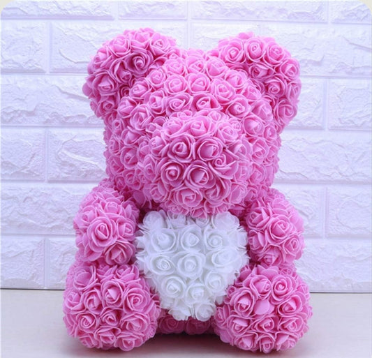 Ourson en Rose - Coeur Rose PurCoeur
