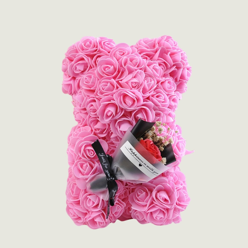 Ourson en Rose - Bouquet Rose PurCoeur