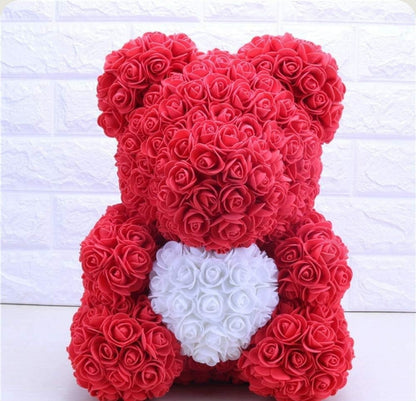 Ourson en Rose - Coeur Rouge PurCoeur