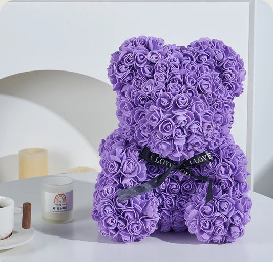 Ourson en Rose 40cm - Violet PurCoeur