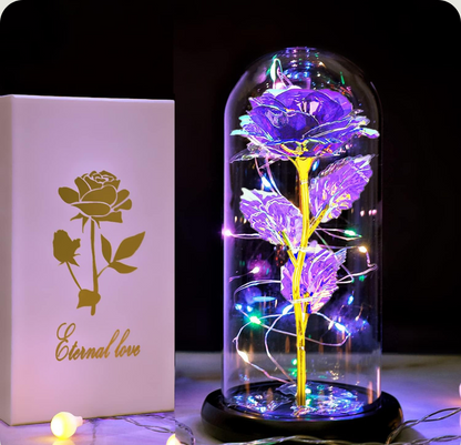 Rose Eternelle en verre - Violette PurCoeur